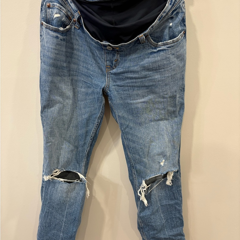 Abercrombie & Fitch Light Blue Ankle Straight Jeans